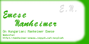 emese manheimer business card